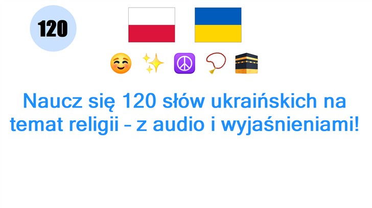Naucz się 120 słów ukraińskich na temat religii – z audio i wyjaśnieniami!